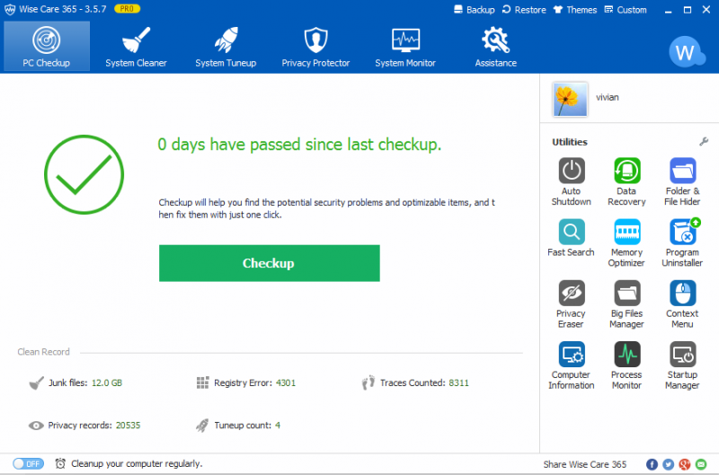 Wise Care 365 Pro 6.7.5.650 – 系统清理和优化工具 [单文件版]