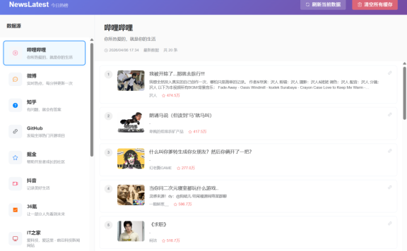 newslatest - 聚合新闻小工具